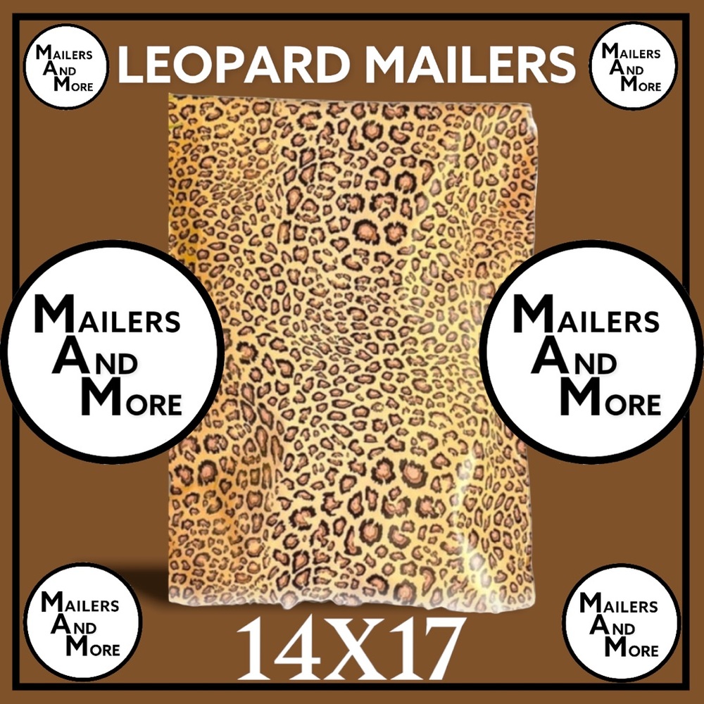 25 14X17 Poly Mailers Leopard Shipping Envelopes PRICE IS FIRM - Picture 7 of 11